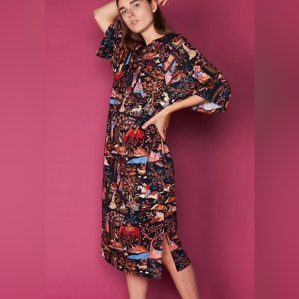 Teddy Dress | Black Midnight Garden - XS/S